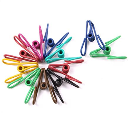Pinces à Linge Multicolores 40 Pièces, Plastique et Acier Inoxydable