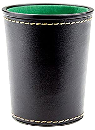 MISUVRSE 1 x Würfelbecher aus PU-Leder, stabil, stabil, bequem, für Brettspiele, Würfelbecher, Leder-Set mit Deckel