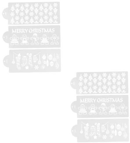 Lurrose 2sätze Kuchen-schablonen Wiederverwendbare Tortendekoration Lebensmittelechte Materialien Für Kreative Backprojekte Für Weihnachten Und Festliche Anlässe