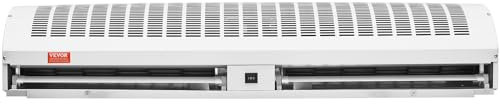 VEVOR Cortina de aire para puerta de interior de 1,2 m, 2 velocidades, 2802 m³/h, cortina de aire para montaje en pared, ventilador interior sobre la puerta con interruptor de límite de alto