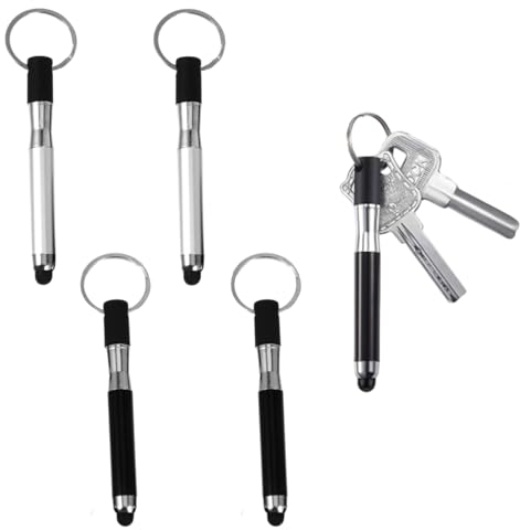 Touchscreen Stift,4 Stück Mini Universal Stylus 3 In 1 Stift Touch Pen,Eingabestift Touchstift,Handy Stift,Stift für Tablet,Handy stifte für Smartphones für Alle Smartphone Handy