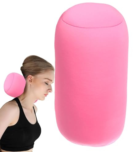 Aizuoni Nackenrolle Mikroperlen, Rundes Relaxkissen Nackenkissen, Mikroperlenkissen | Rundrohr-Nackenkissen Mit Mikrokügelchen,Weiches Kissen Für Den Rücken, Reise-Mützenkissen Für Yoga, Bett