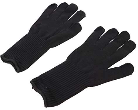 Ipetboom 2 Paar Hitzebeständige Dauerwellenhandschuhe Für Haare Hitzebeständig Mit Extra Handgelenkschutz Schwarz Für Lockenwickler Und Haarglätter
