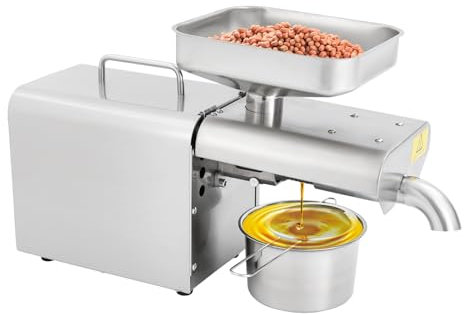 Ölpressmaschine, Elektrische Ölpressmaschine, Automatische Elektrische Ölpresse 750W Automatische Ölpresse Elektrische Rostfreier Stahl Ölpressmaschine 104-464℉