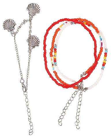 OATIPHO 4stücke Frauen Fußkettchen Mit Verstellbarem Design Bohemian Ankle Bracelets Für Strandpartys Und Festivals Für Teenager Und Frauen