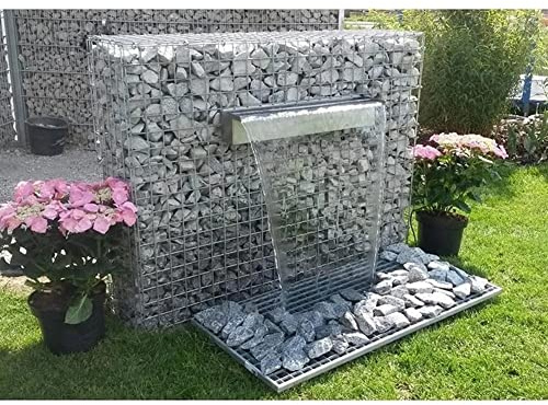 Pool Springbrunnen Wasserfall, 304 Edelstahl Überlauf Teich, Wasserfluss-Plattform Für Terrassendekorationen Im Freien(15CM)