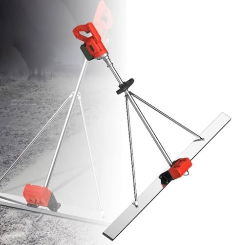 Kit de vibration pour chape à béton électrique, grattoir électrique pour béton 150 cm 6 000 mAh 48 V, outil de finition pour béton, moteur vibrant pour finition de ciment, chape électrique sans fil