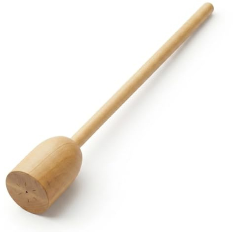 PEEWIT Krautstampfer XXL 110 cm aus Buchenholz, großer Sauerkrautstampfer zum Stampfen von Kohl und Gemüse, Gemüsestampfer für Gärtopf, Fass und Steintopf, mit langem Stiel, europäische Herstellung