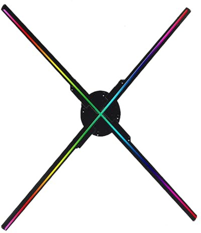 Proyector holográfico 3D HD de 576 LED y 65 cm, Compatible con Pantalla publicitaria, Empalme de imágenes, vídeo, WiFi HD Exhibición publicitaria del Festival