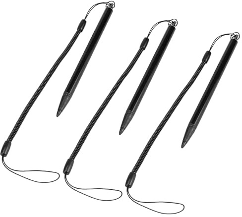 3PCS Touch Screen Stylus Pen - Hard-Tip Resistive Stylus with Anti-Lost Spring Cord Scratch-Proof Touch Pen for POS PDA