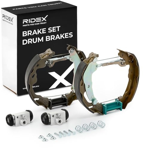 RIDEX 3859B0328 Kit de freins à tambour Arrière avec cylindre de roue avec levier frein à main Compatible avec TOYOTA Yaris 3/5 portes P1
