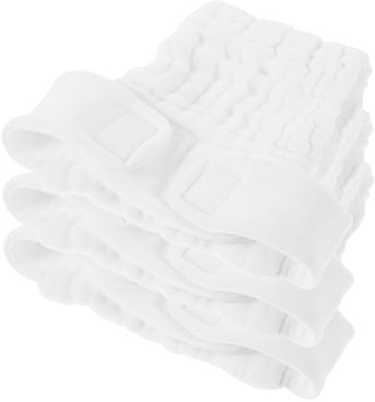 LIFKOME 3 Stück-pack Bio Babywindeln aus Weißer Baumwolle Wiederverwendbare und Waschbare Windelhosen für Neugeborene Verstellbare Größe für Indoor und Reise