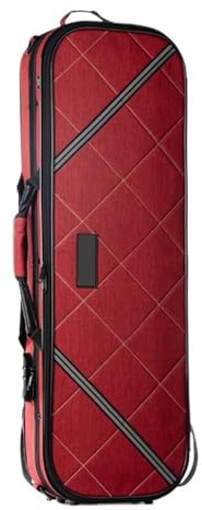 Geigenkasten Geigenkoffer, wasserdichtes Segeltuch, mit Passwortschloss, leicht, in mehreren Farben erhältlich, Größe 4/4(Dark Red)