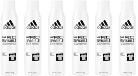 6x adidas Women Pro Invisible Deodorant Spray 48H Anti-Transpirant, dauerhafter Schutz vor Gerüchen und Schweiß mit 48 Stunden Schutz gegen starkes Schwitzen und Körpergeruch,250ml (6er Pack)