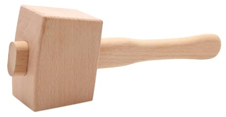 POPETPOP Holzmallet aus Buchenholz mit Ergonomischem Griff Kompakter DIY schreinerhammer für Holz Lederarbeiten Tragbares Holzschnitzwerkzeug für Handwerker und Hobbybastler