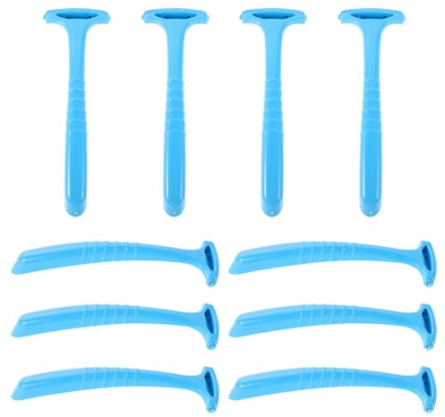 Healvian Kit 10 Pezzi Raschietto per Piedi Lama in Acciaio Inossidabile, Strumento la Rimozione dei Calli e Miglioramento della Ruvidità, per Applicazioni Professionali e Domestiche