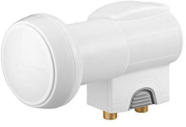 Goobay 67270 Illuminatore LNB Universale Doppio Twin, Grigio, Bianco