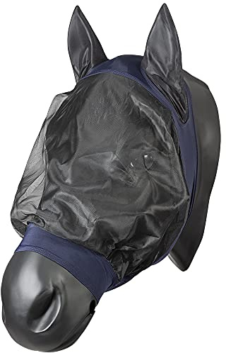PFIFF Máscara contra moscas para caballos - azul - Azul, Sangre Templada
