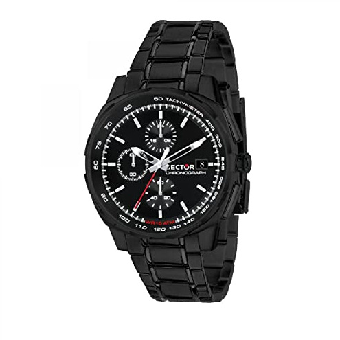 Sector No Limits R3273803003 - Orologio da uomo al quarzo con cinturino in acciaio INOX, Nero, Nastro