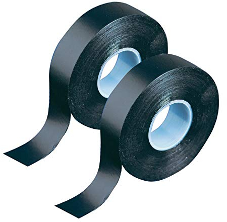 Gocableties - Selbstverschweißendes Klebeband -25 mm x 10 m - Isolierband und Dichtungsband für wasserdichte Reparaturen - Schwarz - 2 Rollen