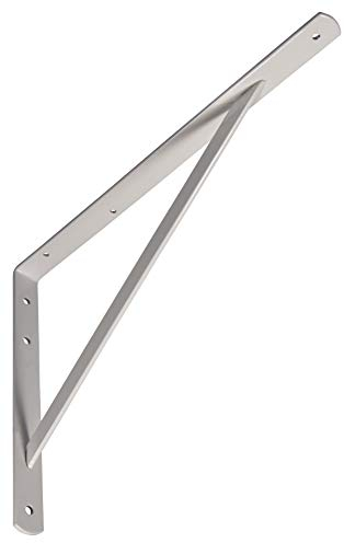 Gedotec Consolle per carichi pesanti, in metallo, con supporto angolare, 400 x 275 x 20 mm, portata 250 kg, in acciaio massiccio, 1 pezzo, per montaggio a parete