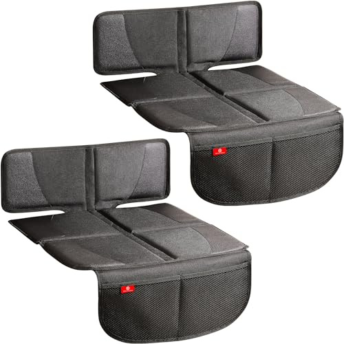Helteko Autositzschutz, Autositzbezug für Kinder Baby Autositz, Autositzschutz vor Wasser & Fleckenresistentem Kickmatte Material, Dicke Polsterung Autositzbezug Schutz für Ledersitz