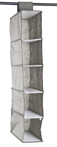 Organizer für Schrank, Hängeschrank mit 5 Fächern, Organizer für Schrank, 16 x 30 x 90 cm, waschbar