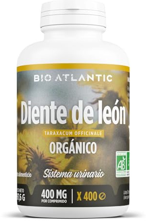 ✿ Diente de León Orgánico - 3200 mg por dosis diaria - Sistema urinario - 400 comprimidos - Alta Concentración, Formato Ahorro, Premium y Vegetal