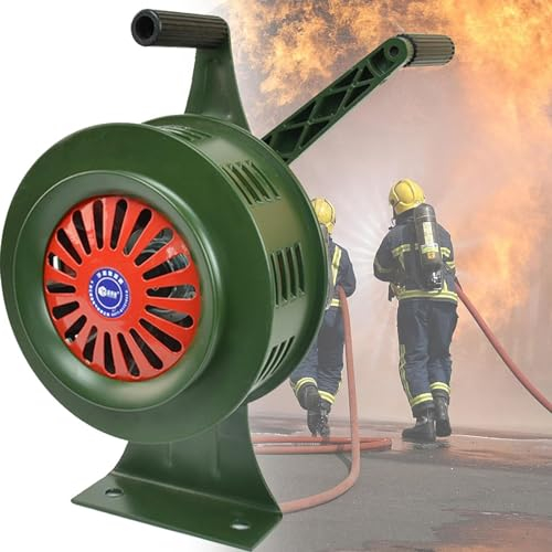 DPQYJPP Handsirene Handkurbel Alarmsirene Sirene Tragbar Handkurbel-Alarm 120dB Manuell Bedienter Luftangriffshorn/Alarm Manuell Handsirene Aluminiumgehäuse Sirene für Fabriken Schulen Küstenwachen