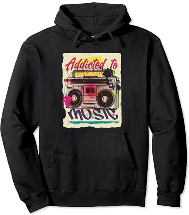 Vintage 80s 90s Radio Kassettenspieler Kassette Pullover Hoodie