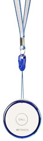 Retekess TH012 WiFi Smart SOS Emergency Button, Caregiver Pager, Personal Alarms for Elderly Linked To Phone, Rechargeable Battery, Push Indicator for Seniors Patient Disabled Elderly