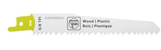 FEIN Säbelsägeblatt BIM 130 T5/8 WP für Holz und Kunststoff für Akku-Säbelsäge ASAS 18-21 K AS