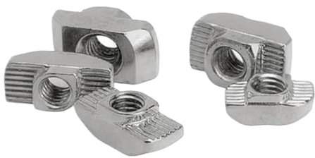 Hammerkopfschrauben Hammerkopfschraube T-Schraube 10-100 Stück M3 M4 M5 M6 M8 T-Mutter Hammerkopfmutter Bolzen vernickelt for 1515 2020 3030 4040 4545 Aluminiumprofil 50 Stück, 4040 m6(2525 m4)