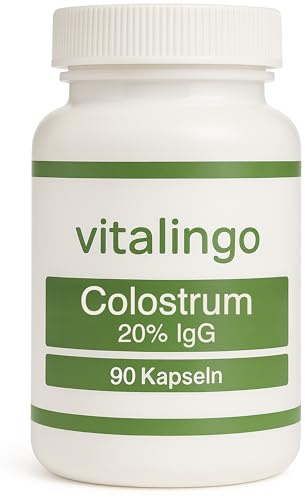 Colostrum Kapseln 20% IgG - Erstmilch Magermilchpulver aus deutscher Herstellung - 90 Kapseln à 500mg