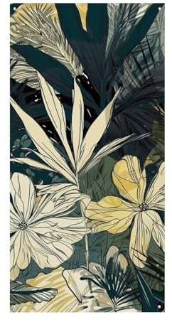 FZMVSQH Gelbe und schwarze Blumen bedruckte benutzerdefinierte Banner und Schilder, personalisiertes Banner für Haustür, Banner, Hintergrund, individueller Wandteppich, personalisierte Wanddekoration,