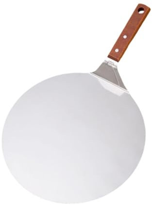 F Fityle Pizza Buccia per Pizza spatolas Accessori Forno Facili Portatile in Metallo Portatile Paddle Pizza Pala per, 10 inch