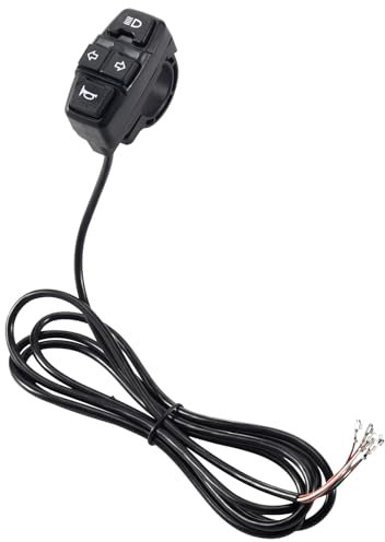 Agwuoetr Ebike Licht Schalter + Hupe und Abbiege Licht Schalter Roller Fahrrad Intelligentes Mountainbike DIY ZubehöR,48V