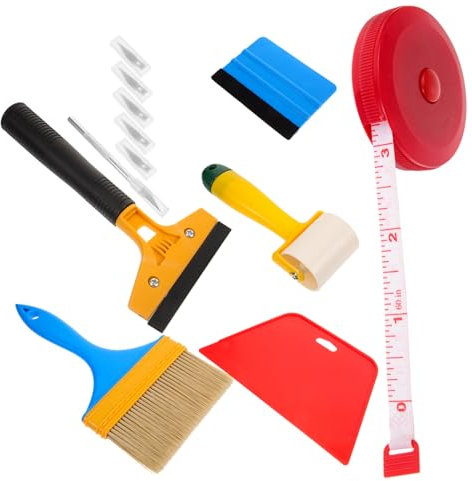 LALAFINA Kit de Herramientas para Empapelar Rascador y Rodillo 12 Piezas Herramienta para Papel Tapiz de Usar para Principiantes y Profesionales
