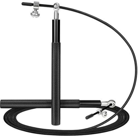 HUANR Corda da saltare per adulti, lunghezza 300 cm, con cuscinetto a sfere a 360°, regolabile e professionale, manici con finitura antiscivolo, ideale per esercizi di salto e allenamento resistenza