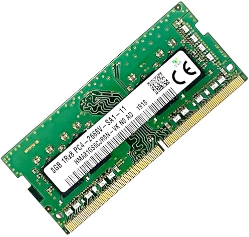 Memoria RAM 8GB DDR4 2666MHz PC4-2666V Non-ECC Unbuffered 1.2V 1Rx16 Single Rank 260 Pin Módulo SODIMM para Ordenador Computadora Laptop Notebook PC Alto Rendimiento 51CH0166_2666V
