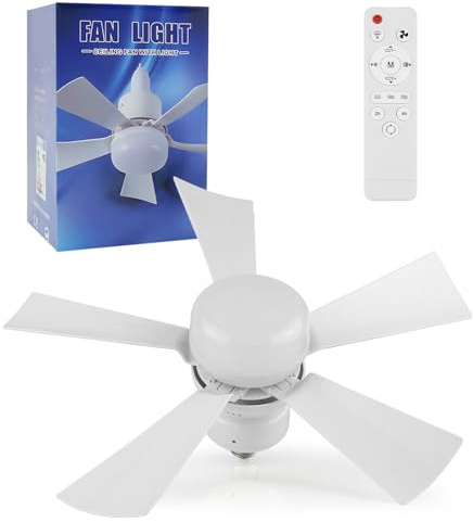 Alljia Ceiling Fans with Lights Bayonet Fitting B22 and E27 Adaptor