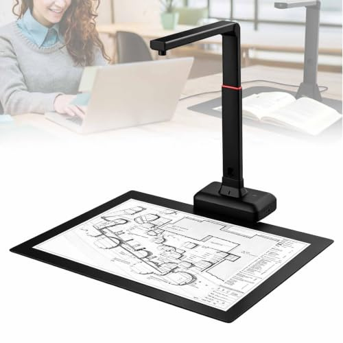 S21 A2 Overhead-skanner, A2/a3 Storformatskameraskanner För Böcker Och Dokument, Automatisk Plattning Och Fingeravtrycksborttagningsteknik, 23 Mp Hög Upplösning