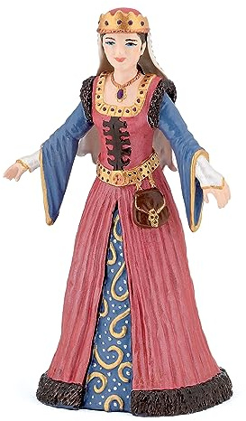 Mittelalterliche-Königin-Figur Spielzeug, Mittelalter-Kollektion, 3 Jahren | Eine handbemalte Königin | schönes Sammlerstück | gestalte deine eigene königliche Hofszene | Geschenk für Kinder heute