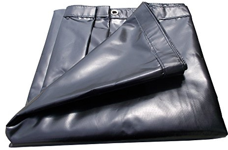 XTARPS - 12 x 24 - Heavy Duty Waterproof Vinyl Trailer Tarp with 10 pc Rubber Bungee
