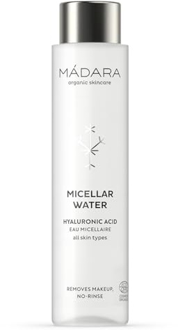 MÁDARA Organic Skincare | Eau micellaire - 100 ml, nettoyant sans rinçage, formulé à base d'acide hyaluronique, de jus d'aloe vera et d'extrait de racine de pivoine, vegan, certifié Ecocert