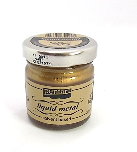 Zita's Creative Flüssiges Metall 30ml - Gold. Metallfarbe, Bastelfarbe, Liquid Metal