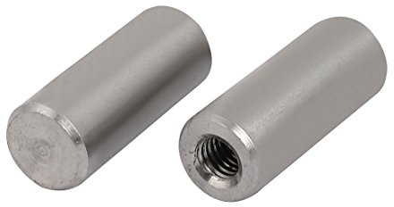 sourcing map 2pcs Zylindrischer Zylinderstift 304 Edelstahl M6 Innengewinde 12mm x 30mm de