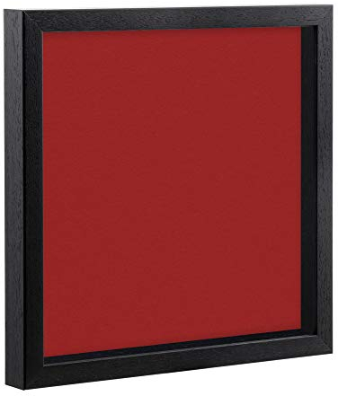 Objektrahmen 1,5 cm tiefer Bilderrahmen aus Massivholz VARIO36 inkl. Gratis Zugabe 50x50 cm Schwarz matt (lackiert)