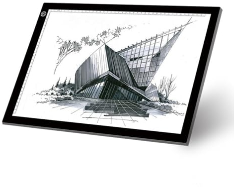 Leuchttisch A3 LED Leuchtplatte LED Drawing Board Licht Pad Tracing Board Leuchtkästen Einstellbare 3 Helligkeitsstufen Leuchtbrett mit USB Kabel für Skizzierung Malerei Zeichnen Animation Designen