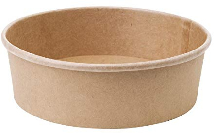 Fiesta Compostable Round Kraft Salad Bowls 750ml, Pack of 300 | BS EN13432 accreditation guarantees industrial compostability, plus matches FB199 lids (sold separately).
